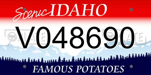 V048690 Idaho License Plate
