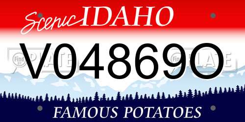 V04869O Idaho License Plate