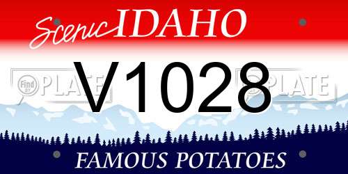 V1028 Idaho License Plate