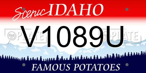 V1089U Idaho License Plate