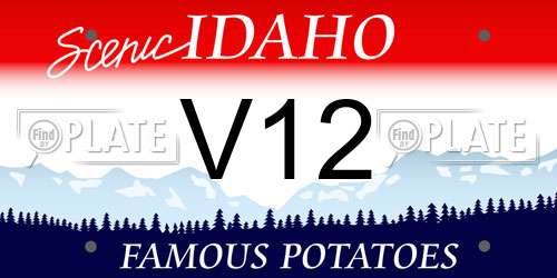 V12 Idaho License Plate