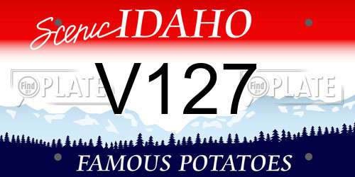 V127 Idaho License Plate