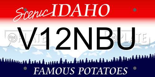 V12NBU Idaho License Plate