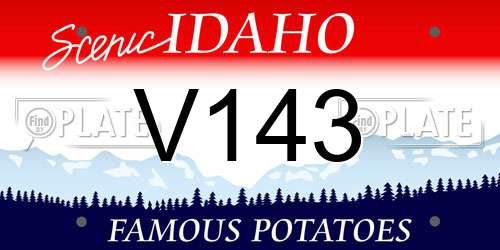 V143 Idaho License Plate