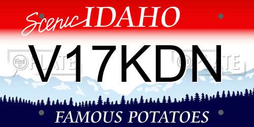 V17KDN Idaho License Plate