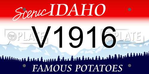 V1916 Idaho License Plate
