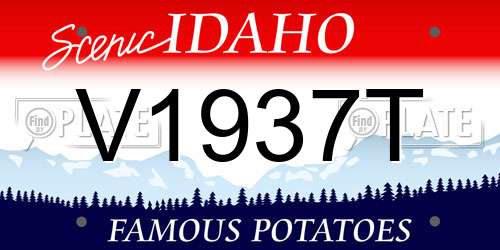 V1937T Idaho License Plate