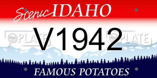 V1942 Idaho License Plate