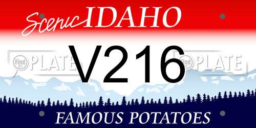 V216 Idaho License Plate