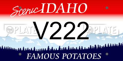 V222 Idaho License Plate