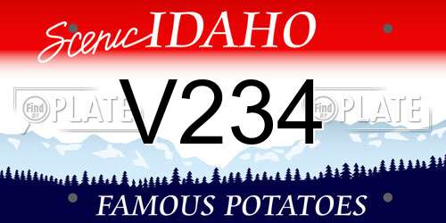 V234 Idaho License Plate