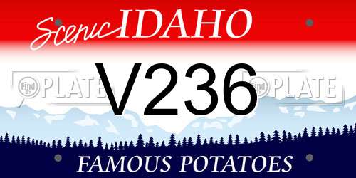 V236 Idaho License Plate