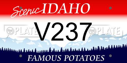 V237 Idaho License Plate
