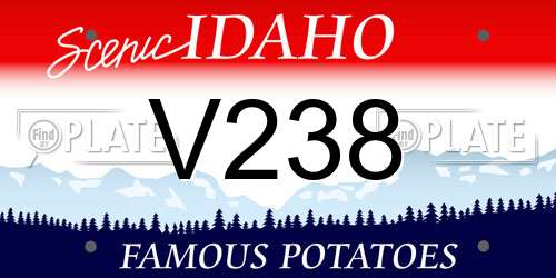 V238 Idaho License Plate