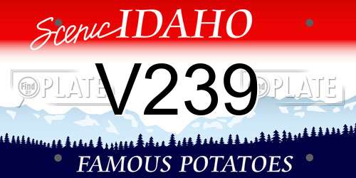 V239 Idaho License Plate