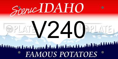 V240 Idaho License Plate