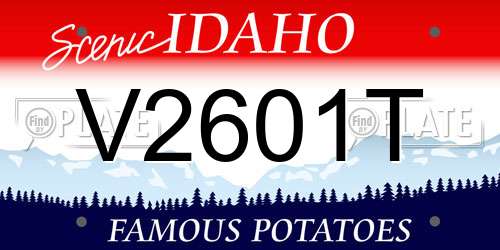 V2601T Idaho License Plate