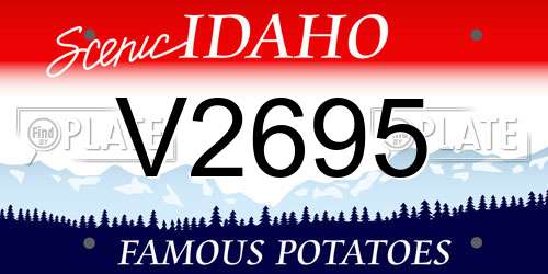 V2695 Idaho License Plate