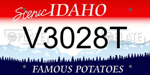 V3028T Idaho License Plate