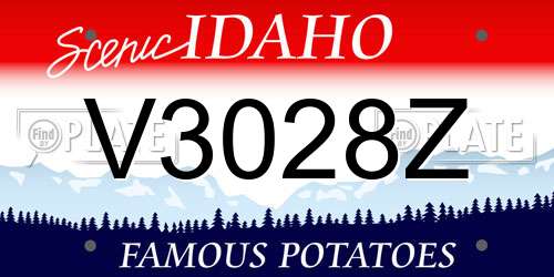 V3028Z Idaho License Plate