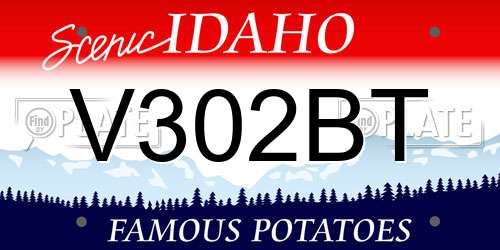 V302BT Idaho License Plate