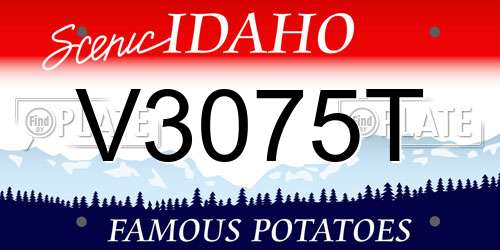 V3075T Idaho License Plate