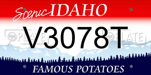 V3078T Idaho License Plate