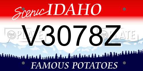 V3078Z Idaho License Plate