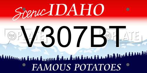 V307BT Idaho License Plate
