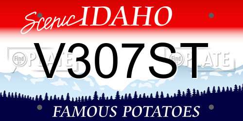V307ST Idaho License Plate