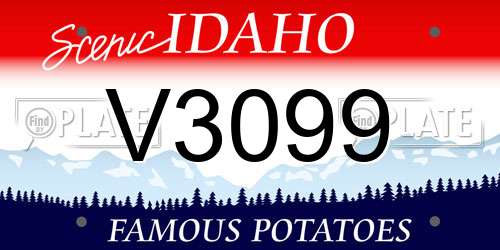 V3099 Idaho License Plate