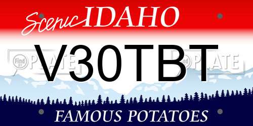 V30TBT Idaho License Plate