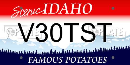 V30TST Idaho License Plate