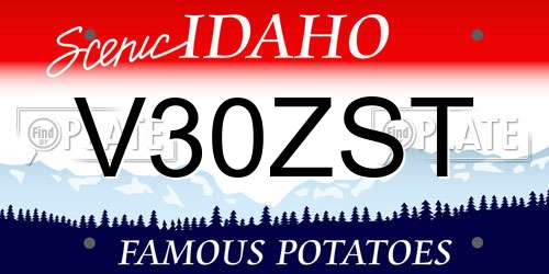 V30ZST Idaho License Plate