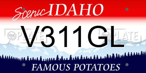 V311GL Idaho License Plate