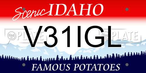 V31IGL Idaho License Plate
