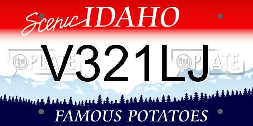 V321LJ Idaho License Plate