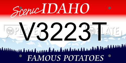 V3223T Idaho License Plate