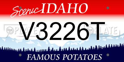 V3226T Idaho License Plate