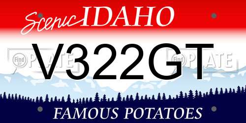 V322GT Idaho License Plate
