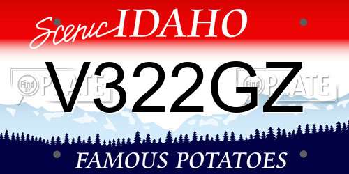 V322GZ Idaho License Plate