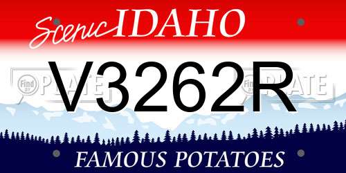 V3262R Idaho License Plate
