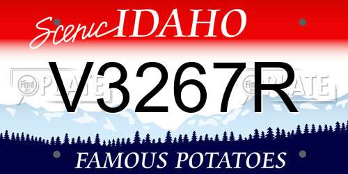 V3267R Idaho License Plate