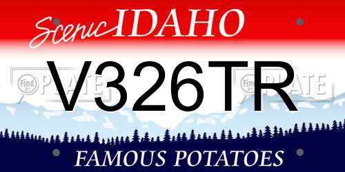 V326TR Idaho License Plate