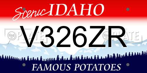 V326ZR Idaho License Plate