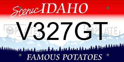 V327GT Idaho License Plate