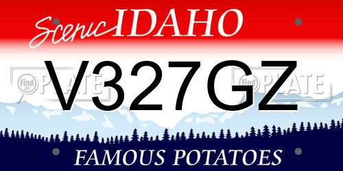 V327GZ Idaho License Plate