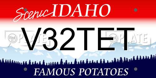 V32TET Idaho License Plate