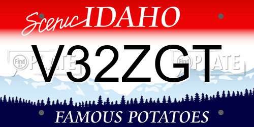 V32ZGT Idaho License Plate
