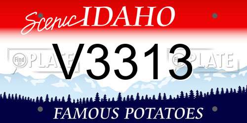 V3313 Idaho License Plate